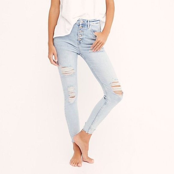 Free People Women's Sabrina Super Skinny Jeans Size 26 - Picture 1 of 4